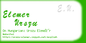 elemer urszu business card